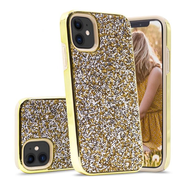 

glitter electroplating two-in-one diamond android mobile phone case rhinestone bling cell phone case cover for iphone 12 11 xr x xs max 7