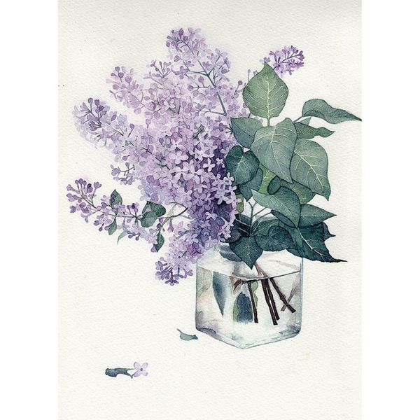 

new product lavender design paint by numbers nice quality diy canvas oil paintings for beginner