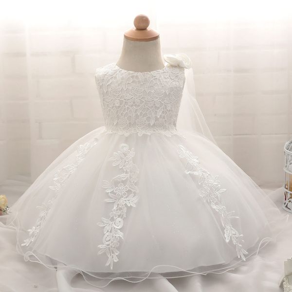 

new short-sleeved children's girls' baby's full-moon princess wine wedding lace princess dress embroidered dress evj1j, Black;gray