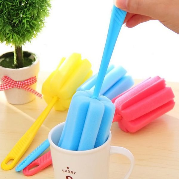 

with handle home cleaning tool sponge brush for bottle cleaning brush reusable