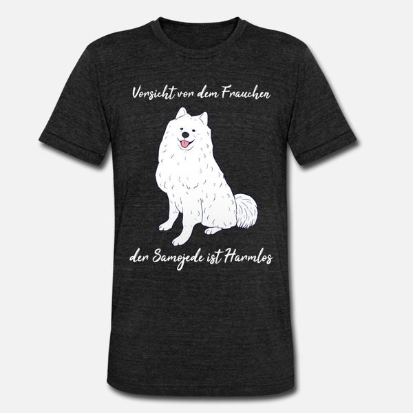 

caution mistress the samoyed is harmless dog t shirt men designs tee shirt crew neck clothes graphic breathable spring letter shirt