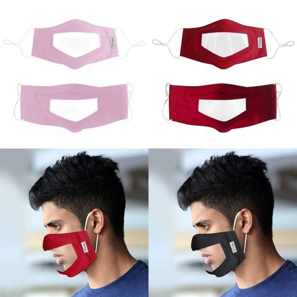 

and reusable face breathable face with the adults masks mask face for clear masks pvc visibility comfortable window masks deaf ortau, Black