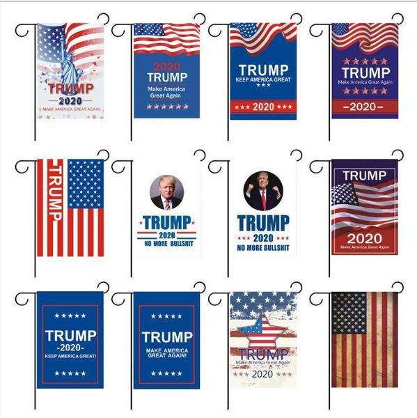 

13 styles trump banner slogan 2020 us election supplies trump flag campaign banner election flag 30*45cm dhc1011