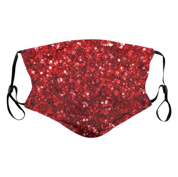 

face washable reusable fashion bling mask glitter cover sequin mouth pltmi