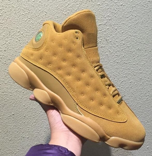 

wholesale wheat 13s 13 golden harvest elemental gold wholesale basketball shoes men size with box ing, Black
