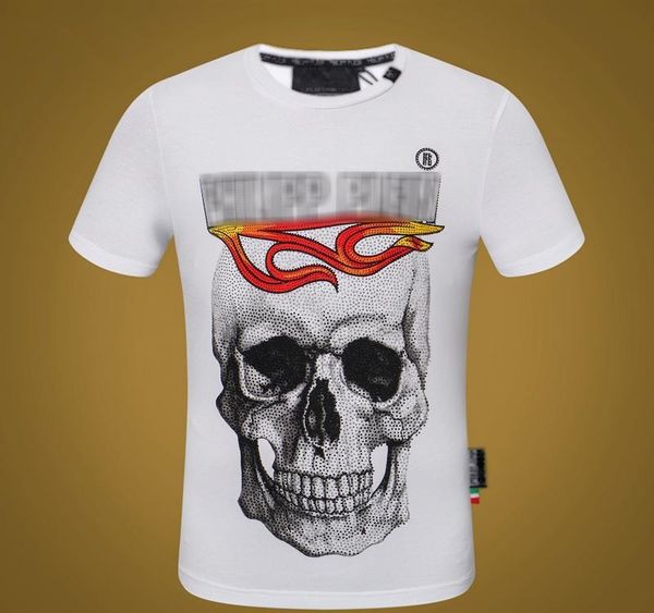 

2020ss women mens designer luxury t shirts pp philip plain t shirt herren off monc white skull supre tee hoodie tracksuits045, White;black