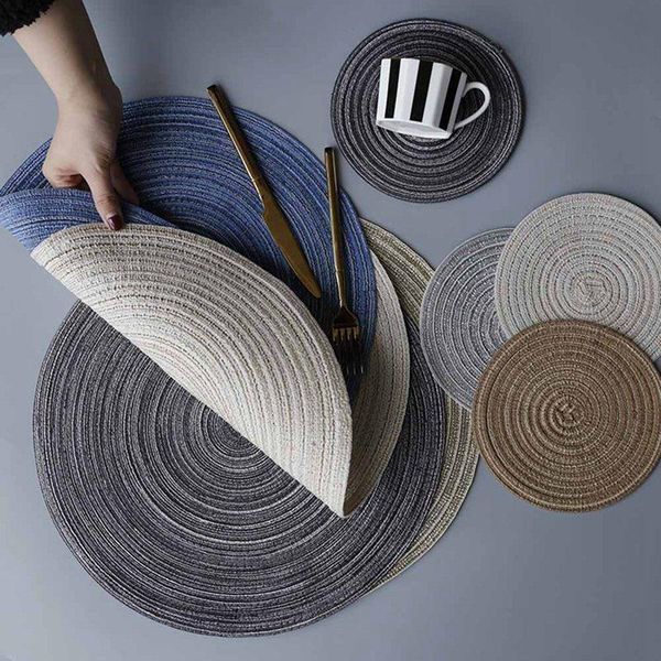 

accessories table insulation decoration kitchen placemats mat design linen pad round slip ramie solid table home non pad home2001 ebhaj