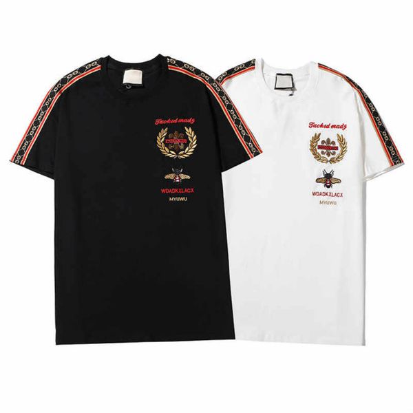 

mens womens t shirt for summer with letter printed fashion men breathable t shirts casual streetwear tees italy, White;black