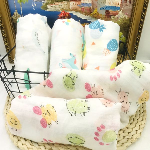 

crocodile 70% bamboo fiber 30% cotton muslin baby blanket kids blankets swaddle for newborn bedding bath towel wrap milestone
