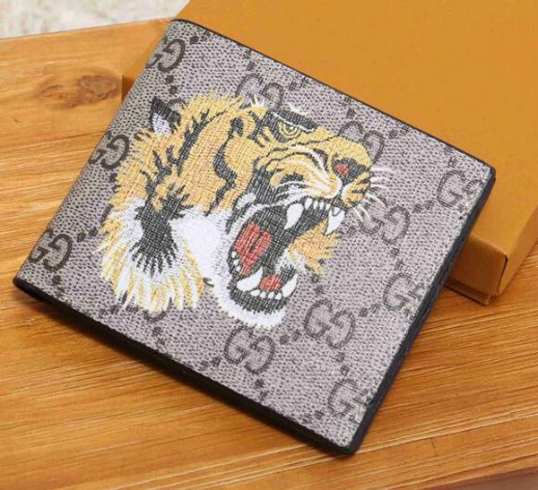 

2020 classic men's and women's wallet large capacity snake tiger bee without box wholesales, Blue;slivery