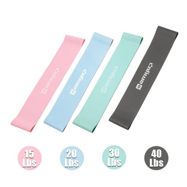 

4pcs yoga crossfit resistance bands rubber training pull rope for sports pilates expander fitness gum gym workout equipment