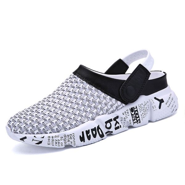 

men beach shoes,slip on garden shoes lightweight beach sandals for men sneakers slippers shoes big size 39-46, Black