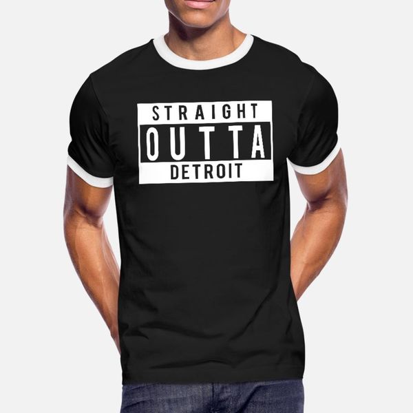 

straight outta detroit t shirt men create cotton size s-3xl original anti-wrinkle comical spring autumn kawaii shirt