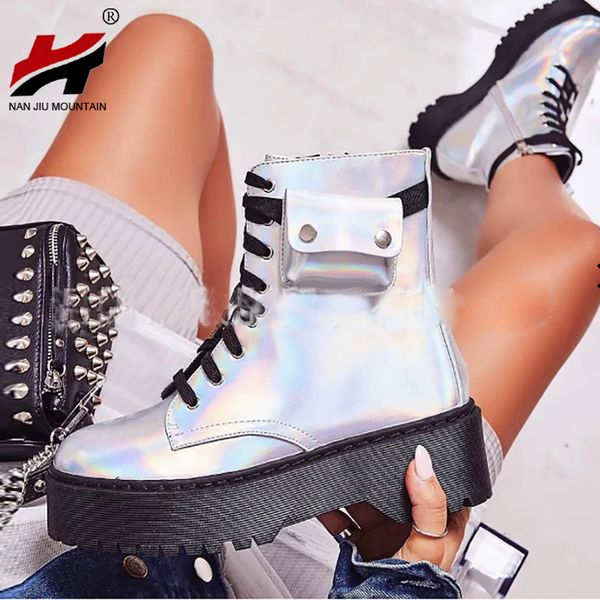 

nan jiu mountain 2020 boots осень женщин сапоги ручной работы мода короткие красочные удобный плюс размер 41, Black