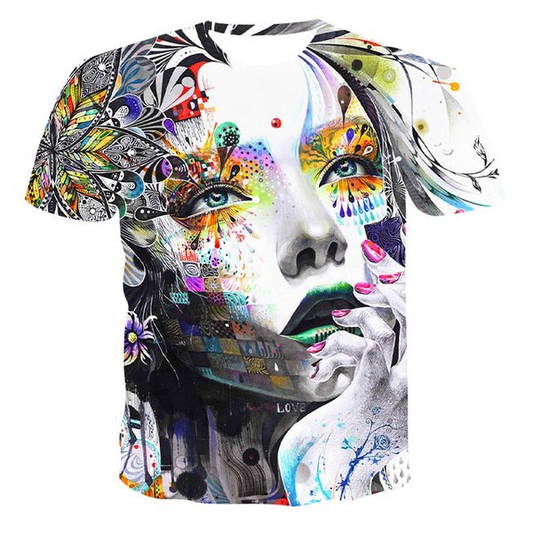

summer animal printing retro painted printed men 3d print shirts graphic horror funny men clothing