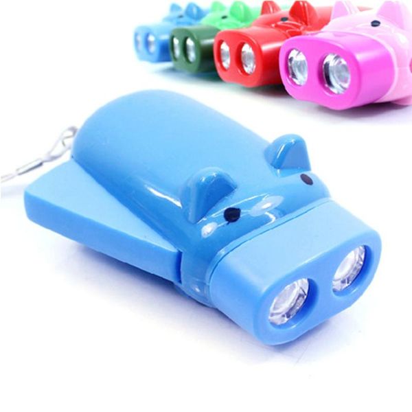 

30^2led mini hand pressing power pig torch self-generating led flashing light rechargeable powerful super bright