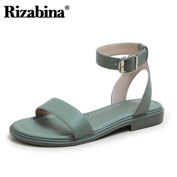 

rizabina women high heel sandals fashion t straps summer shoes woman buckle office lady party wedding footwear size 35-39, Black