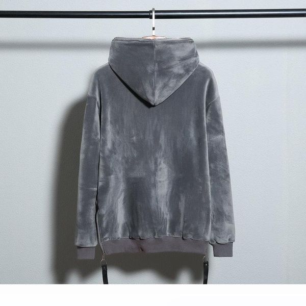

2018 wholesale- winter gold velvet plus cashmere thicken good quality hip hop hoodies with fleece warm mens hoodie sweatshirt solid pullover, Black