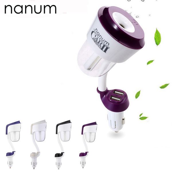 

12v mini ii car humidifier air oil aroma mist diffuser purifier 2 usb ports car air freshener fogger