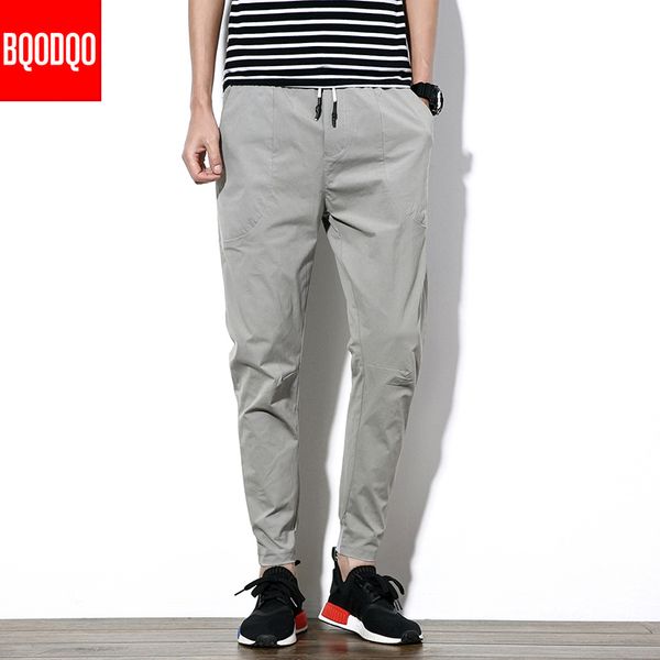 

fitness black casual streetwear pencil pants men hip hop oversized japanese trousers male fashion autumn joggers harem pant new