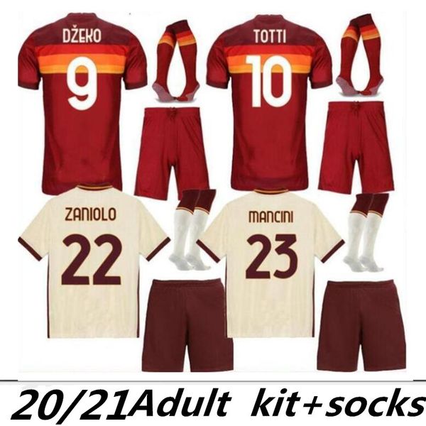 

kit 20 21 roma home away soccer jersey 2020 2021 as pastore dzeko zaniolo el shaarawy rome football shirts, Black