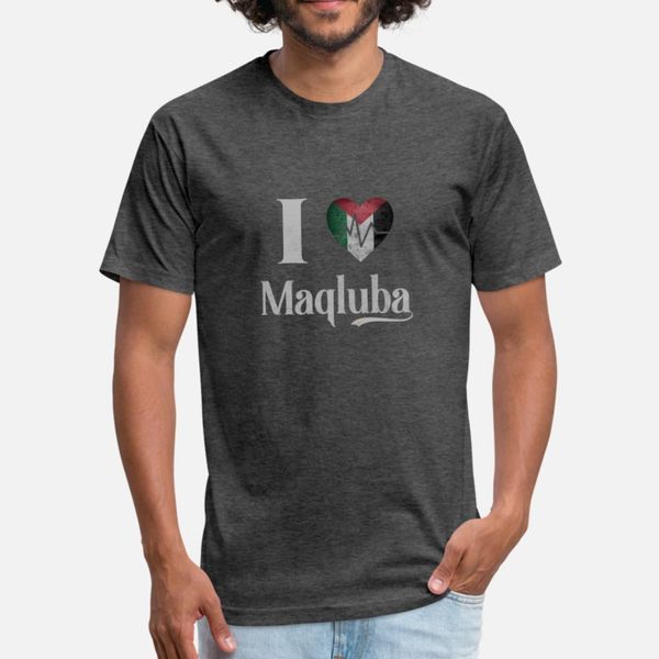 

i love palestinian food maqluba t shirt men design short sleeve s-xxxl letters crazy funny casual spring autumn normal shirt