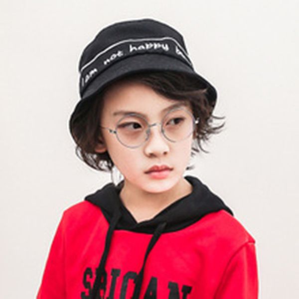 

2020 new classic retro anti-blue children's glasses fashion brand design girl glasses frame boy optical prescription, Black