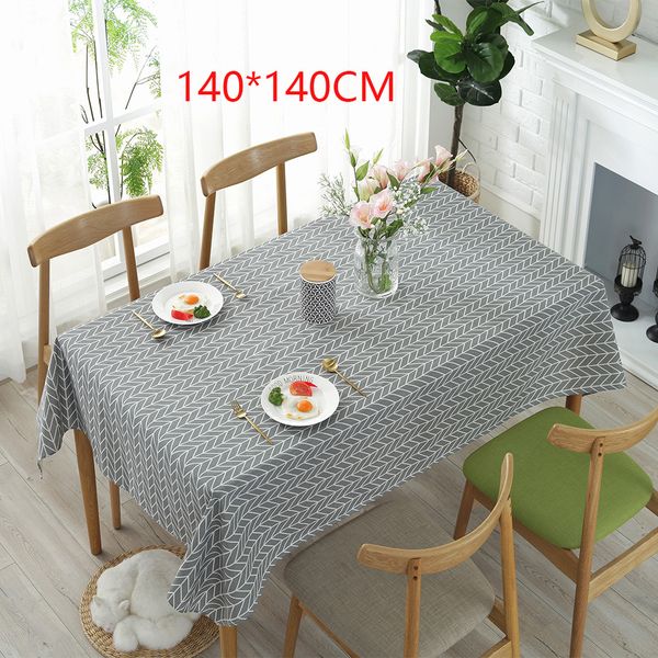 

tablecloth decor cotton linen gray table cover simple tabledinning arrow