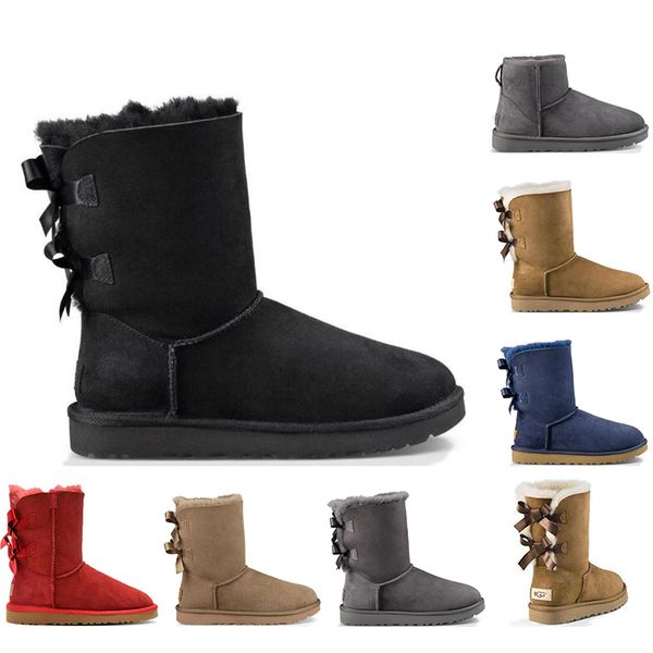 

2020 австралия женщин снегоступов моды тройные черные каштановые темно-синей серая мода классических лодыжки короткие ботинки женских зимняя, Black