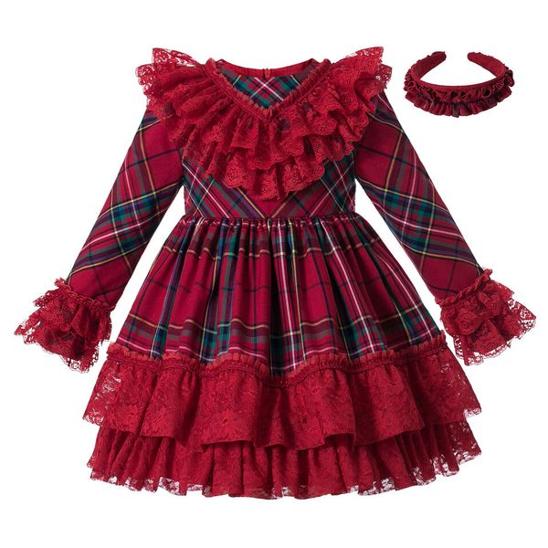 

pettigirl new arrival party for kids girl long sleeve christmas dress girl lace fluffy dress with red bows children dress g-dmgd306-a560, Red;yellow