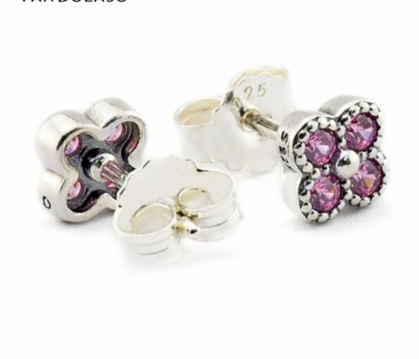 

pink oriental blossom stud earrings with cz stone european style earrings studs fashion jewelry wholesale flower earrings, Golden;silver