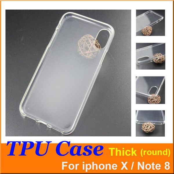 

cgjxscgjxsfor iphone x note 8 case crystal gel clear case 1 .5mm thick not the ultra -thin transparent soft tpu cases ship