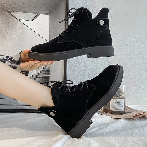 

shoes white mid-calf boots boots-women luxury designer summer booties low heels booties round toe short autumn 2020, Black