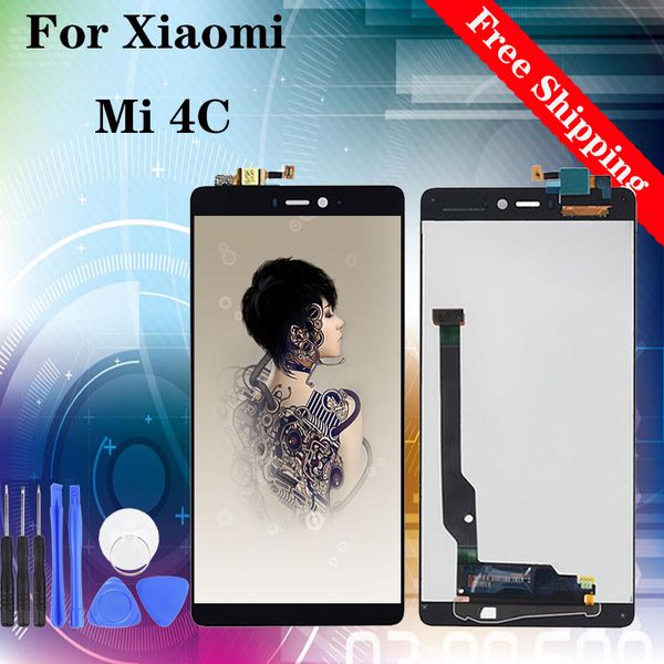 

5" for xiaomi mi 4c lcd screen lcd display touch screen lcd digitizer sensor glass assembly frame replacement