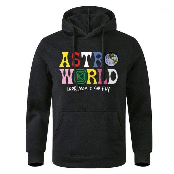 

astroworld hoodie mens designer pullover fleece hooded hoddies long sleeve letter homme clothing fashion regular length casual apparel, Black