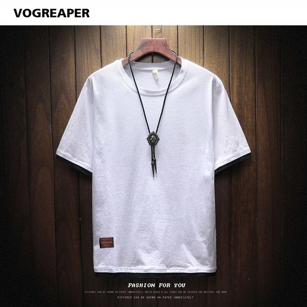 

men's t-shirts mens tees summer cotton short sleeve o-neck regular fit harajuku streetwear t shirts 4xl 5xl, White;black