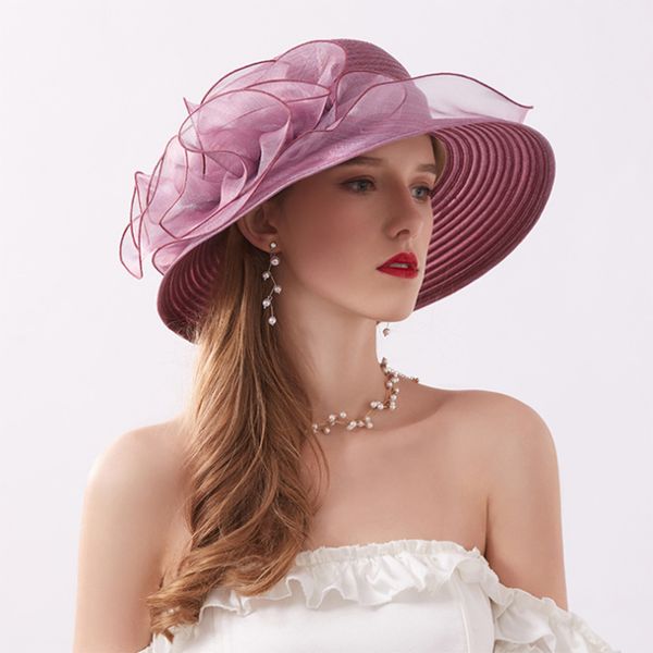 

lace sunshade cap women summer yarn pot cap foldable beach sunscreen big wide elegant sun hats headwear, Blue;gray