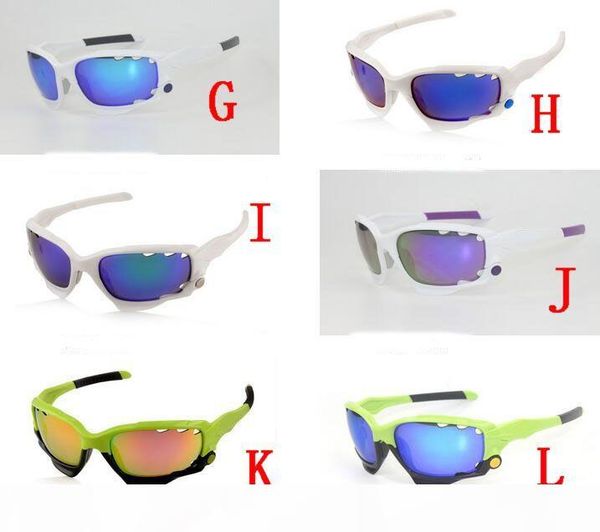 

new black white red yellow red color men bicycle cycling eyewear glasses sport sunglass uv400 3 lens sporting sun glasses goggles, White;black