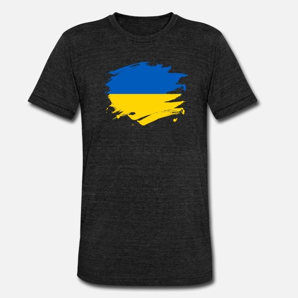 

ukraine paint splatter flag ukrainian pride design t shirt men designing 100% cotton o neck gents gift casual summer style letter shirt, White;black