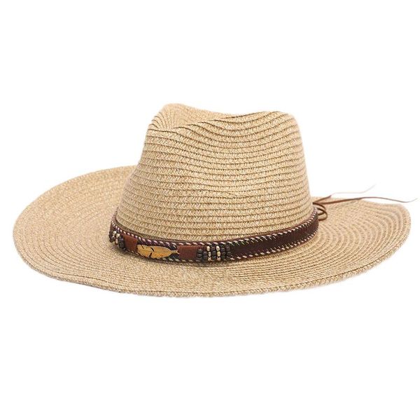 

spring straw hat women summer outing sun leisure vacation cowboy style beach
