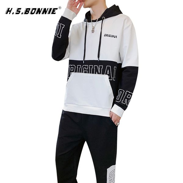 

tracksuit men thermal men sportswear sets hoodie+pants sporting suit casual sweatshirts sport 2pcs set, Gray