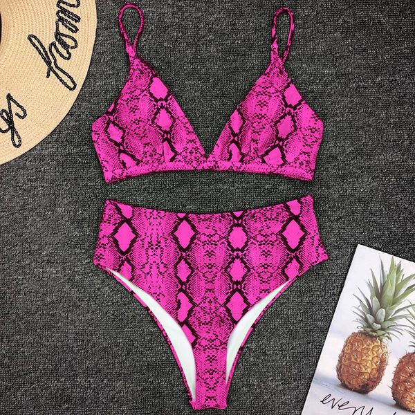 

sexy snake печати купальник женщин высокой талии бикини 2019 leopard бикини стринги купальники бразильская купальный костюм набор женский би