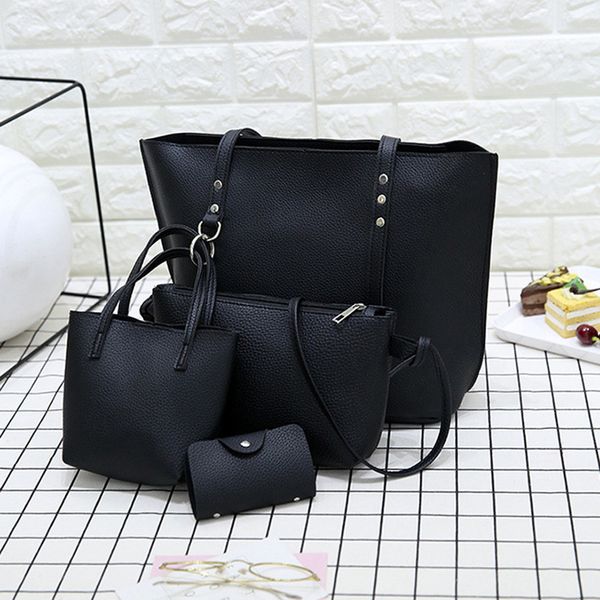 

2020 Woman Bag 4Pcs Pattern Leather Handbag Crossbody Purse Messenger Card Package Ladies Handbags Torebka Damska Shopper Fashion Bl5