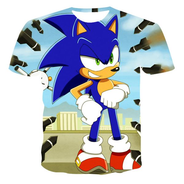 

boys cartoon sonic hedgehog blue men baby 3d print shirts aesthetic hentai humor men clothing