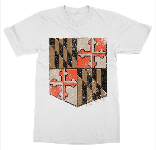 

нью-2019 hot summer casual печатного мэриленд гербе 'сша соединенных штаты америка patriot capital футболочка