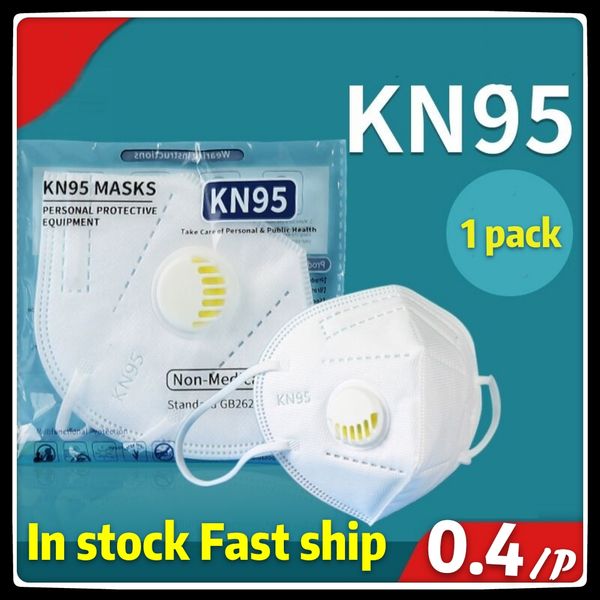 

KN95 five-layer filter face shields with breathing valve mask passed FFP2 certification designer face masks