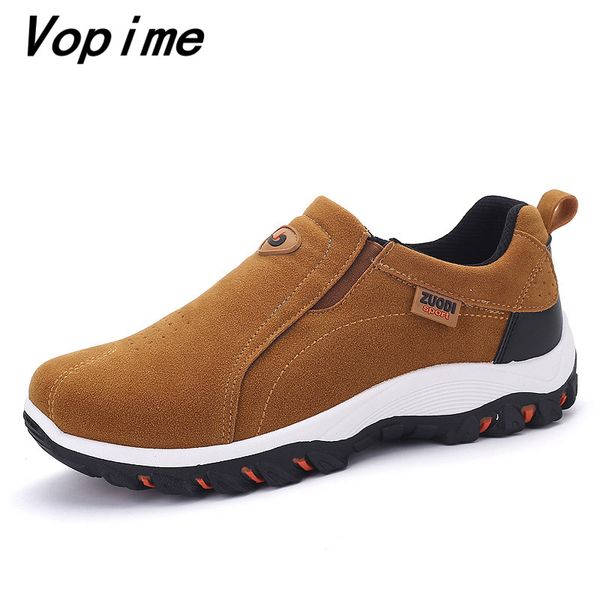 

vopime new men genuine leather causal loafers sneaker flat men shoes male footwear comfortable boat plus size 39-48, Black