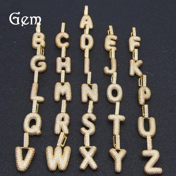 

hip-hop new zircon lettered small pendant electroplated gold single pendant customizable multi-letter with necklace chain, Silver