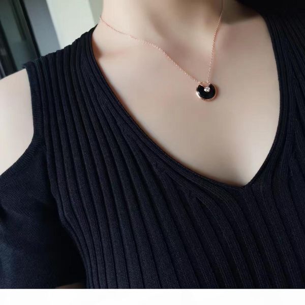 

women amulet agate necklace lucky natural gemstones woman wedding guard courage necklaces logo jewelry, Silver