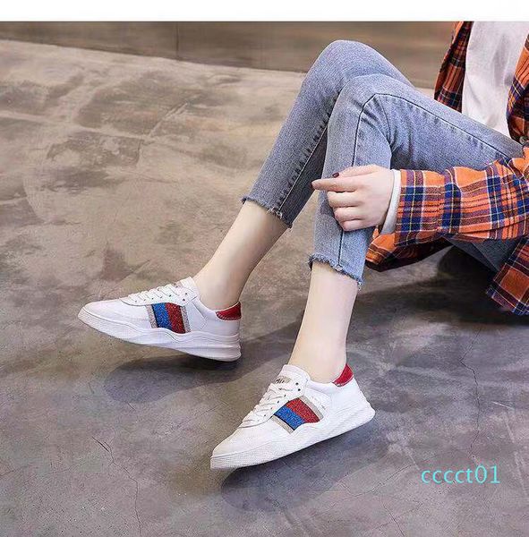 

small white shoes 2019 autumn women's new lace up color single shoe sports thick sole ct01, Black